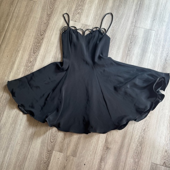 Niteline Dresses & Skirts - Niteline by Della Roufogali Black Cocktail Prom Dress Embroidered Sz 6